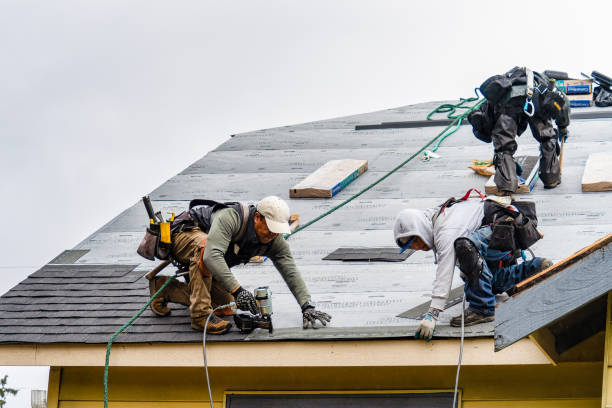 Professional Gutter Installation technician working in East Moline, IL